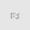 Les Georgettes Losange ring 12 mm Silver finish