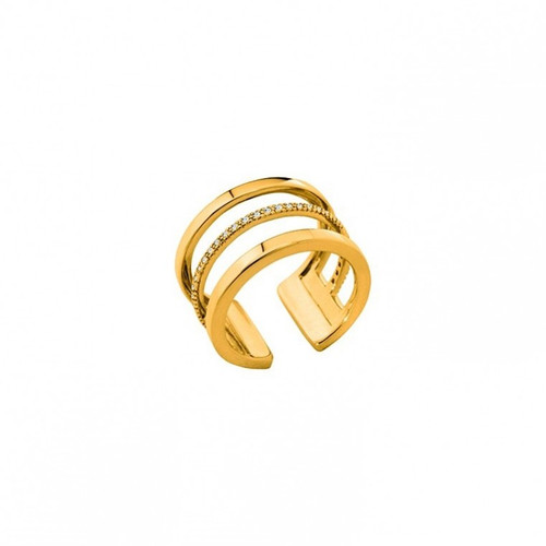 Les Georgettes Paralleles ring 12 mm Gold finish