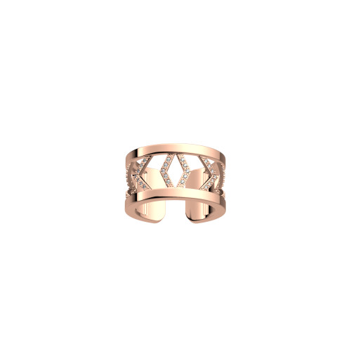 Les Georgettes Chevron ring 12 mm Rose gold finish