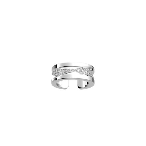 Les Georgettes Liens ring 8 mm Silver finish