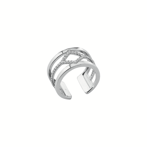 Les Georgettes Losange ring 12 mm Silver finish