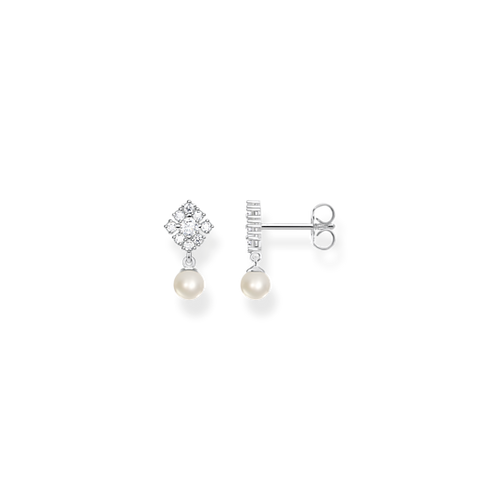 Thomas Sabo Ear studs pearl silver white stones