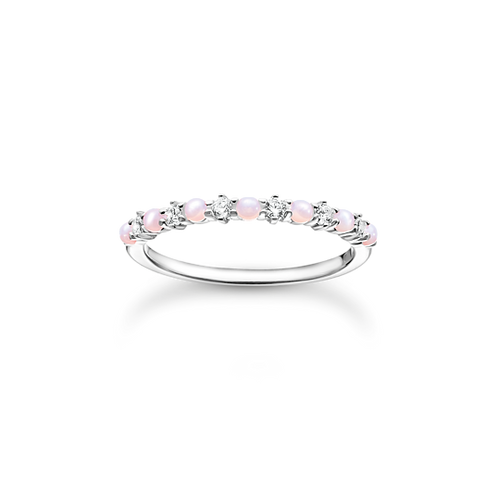 Thomas Sabo Ring pink and white stones size 54